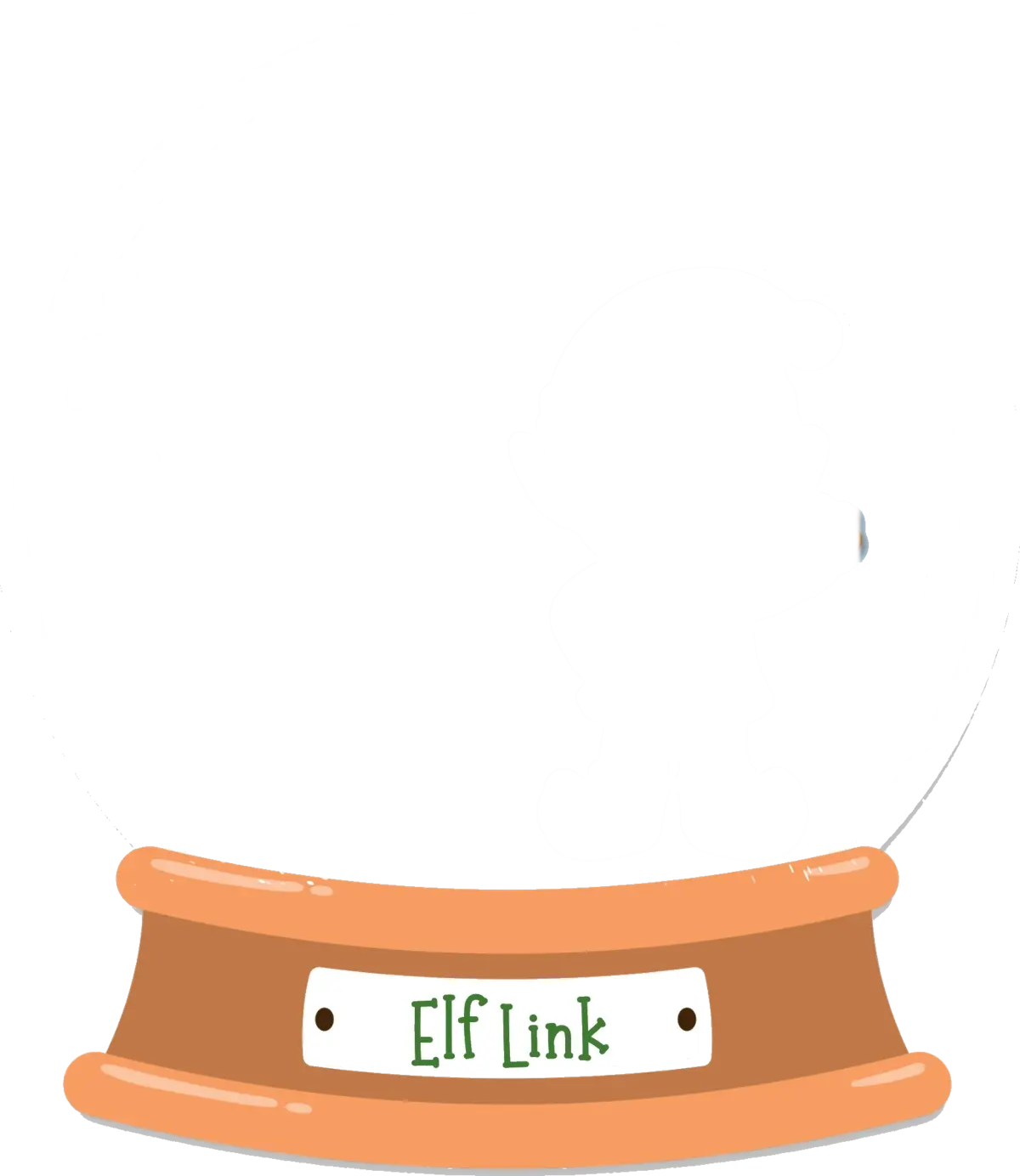 An Elf Link snowglobe with the North Pole inside